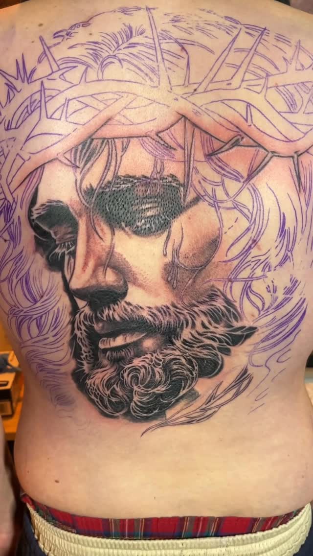 Christ tattoo - outline