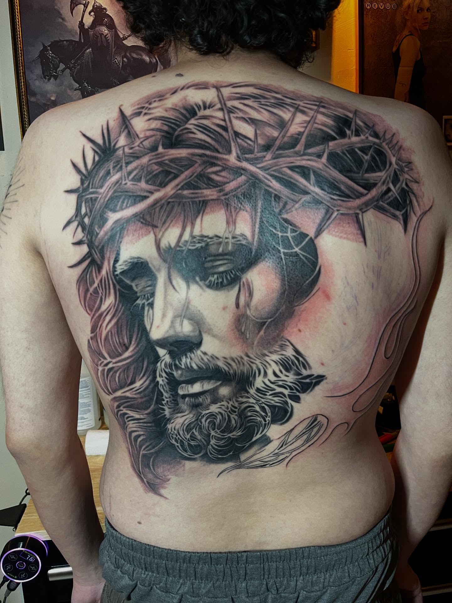 Christ tattoo - shading