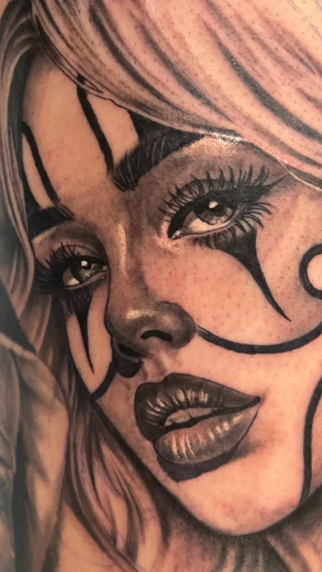 Woman portrait tattoo